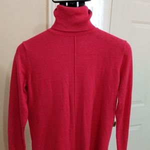 LOFT Pink Acrylic Blend Turtleneck, NWT, Small